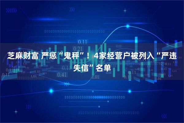 芝麻财富 严惩“鬼秤”！4家经营户被列入“严违失信”名单